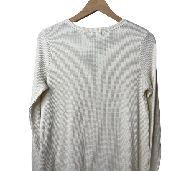 Anthropologie T.la Nadia Ivory Cutout Keyhole Front LS Thermal Top, XS - Picture 6 of 6